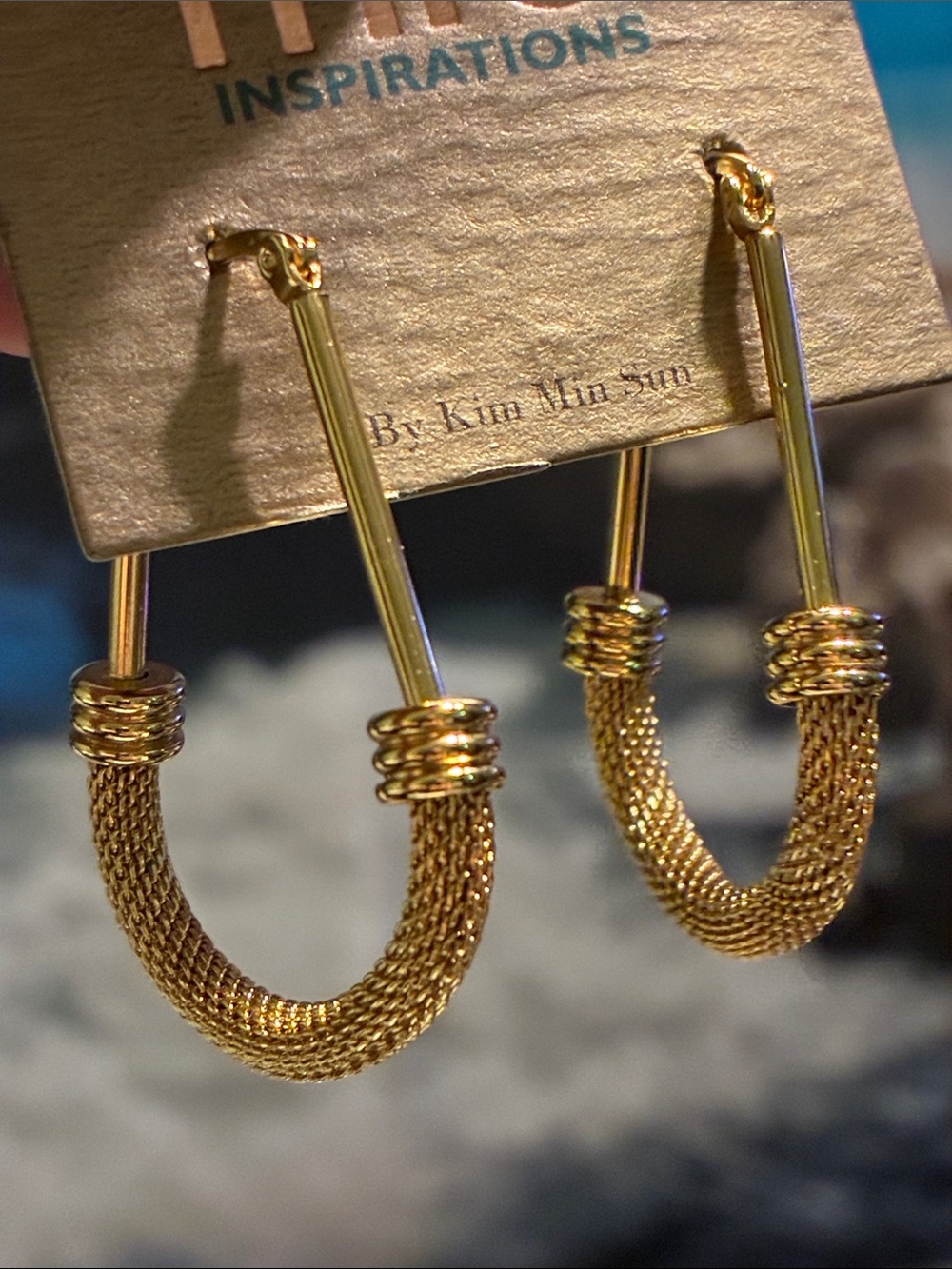 #363| NWT-MIA Gold Rope Hoop Earrings